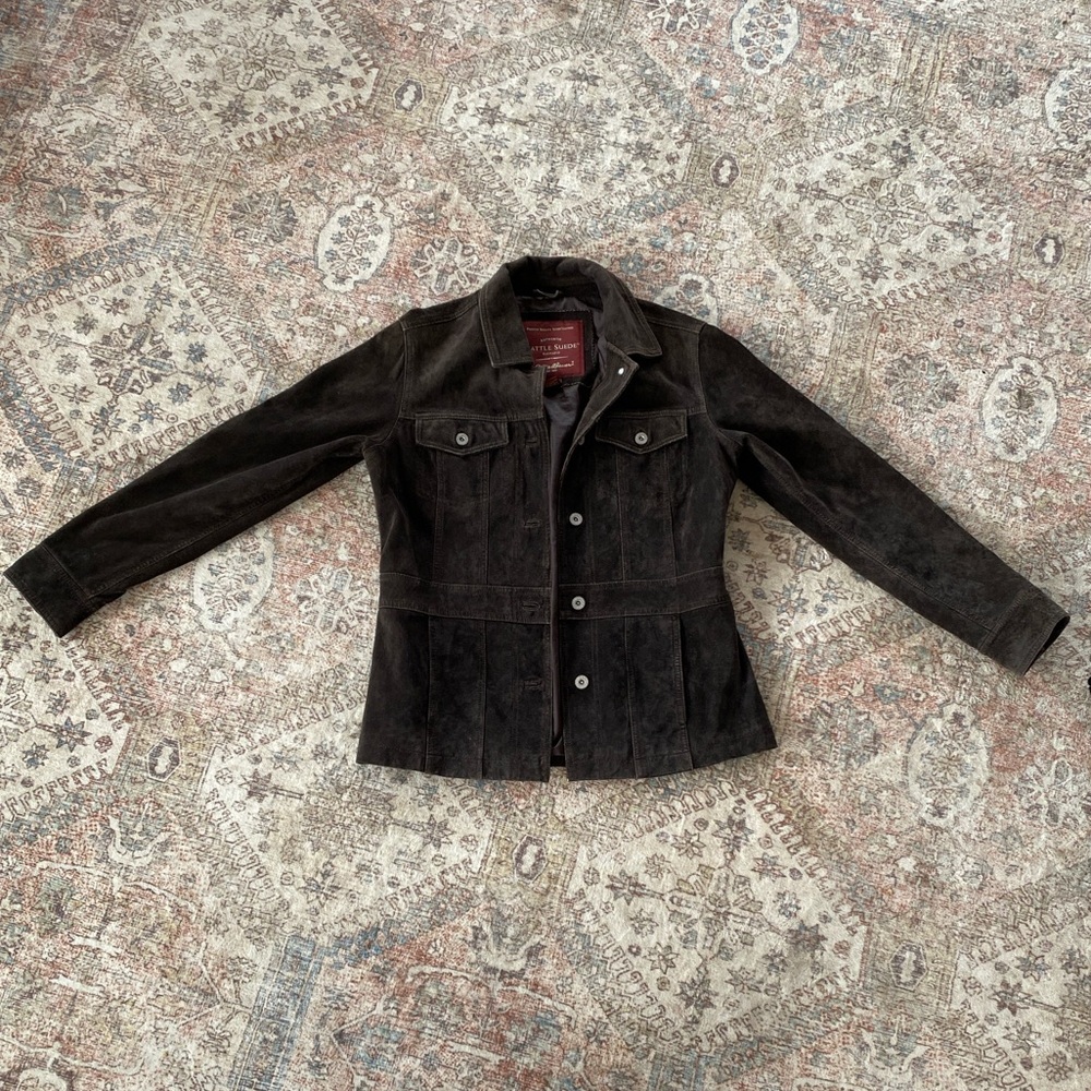 Eddie Bauer Chocolate Suede Blazer